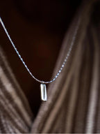 Axis Pendant in Wheat Chain Necklace - Minimalist Lab