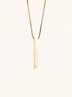 Bar Box Chain Engravable Pendant Necklace - Minimalist Lab