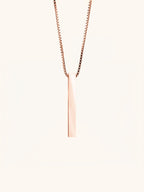 Bar Box Chain Engravable Pendant Necklace - Minimalist Lab