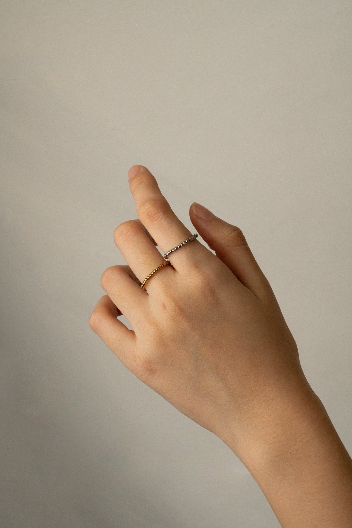 Beaded Elastic Ring - Minimalist Lab