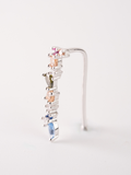 Rainbow Diamonds Sterling Silver Threader Tunggal