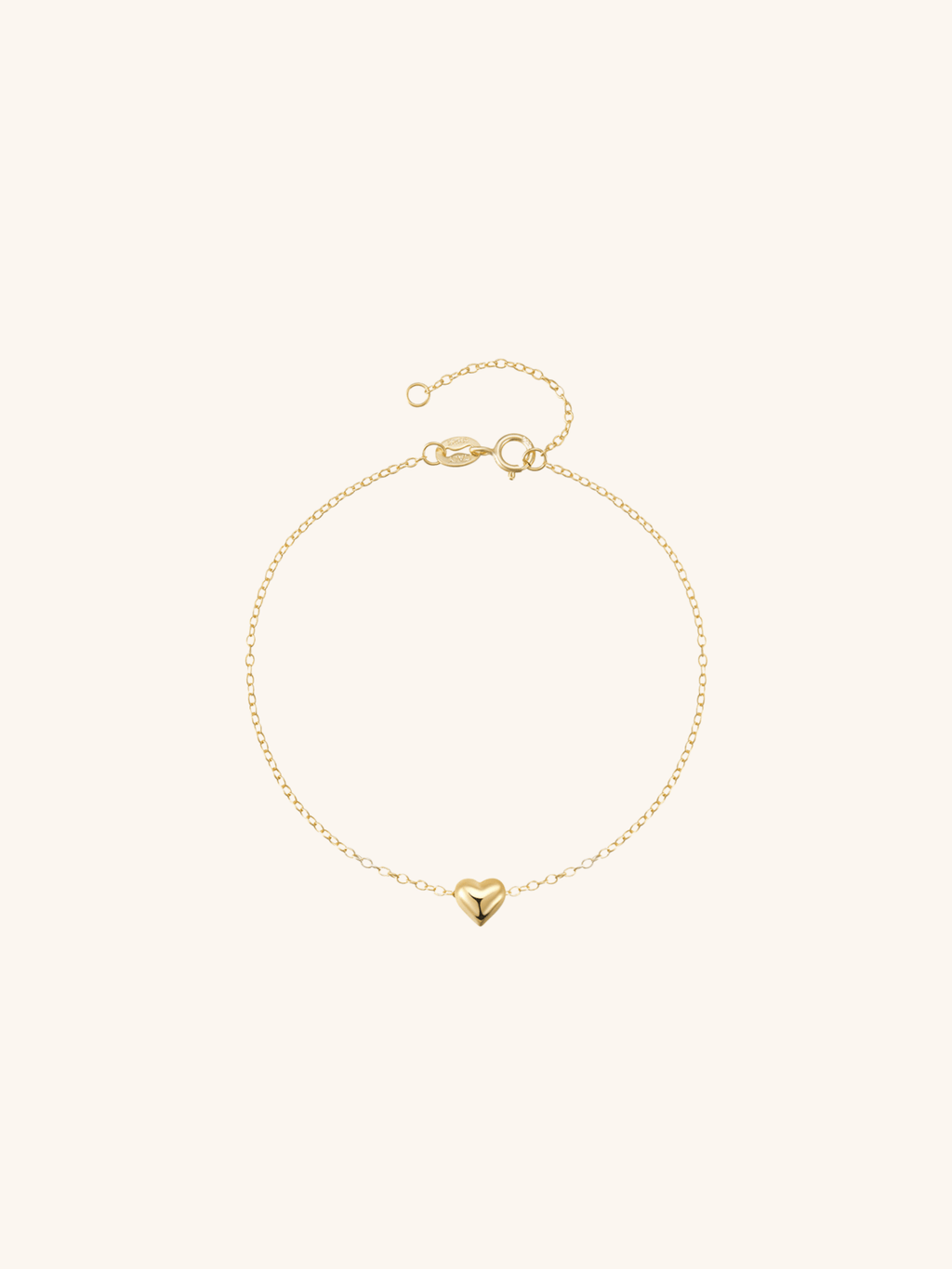 L'AMOUR Heart Chain Sterling Silver Bracelet - Minimalist Lab
