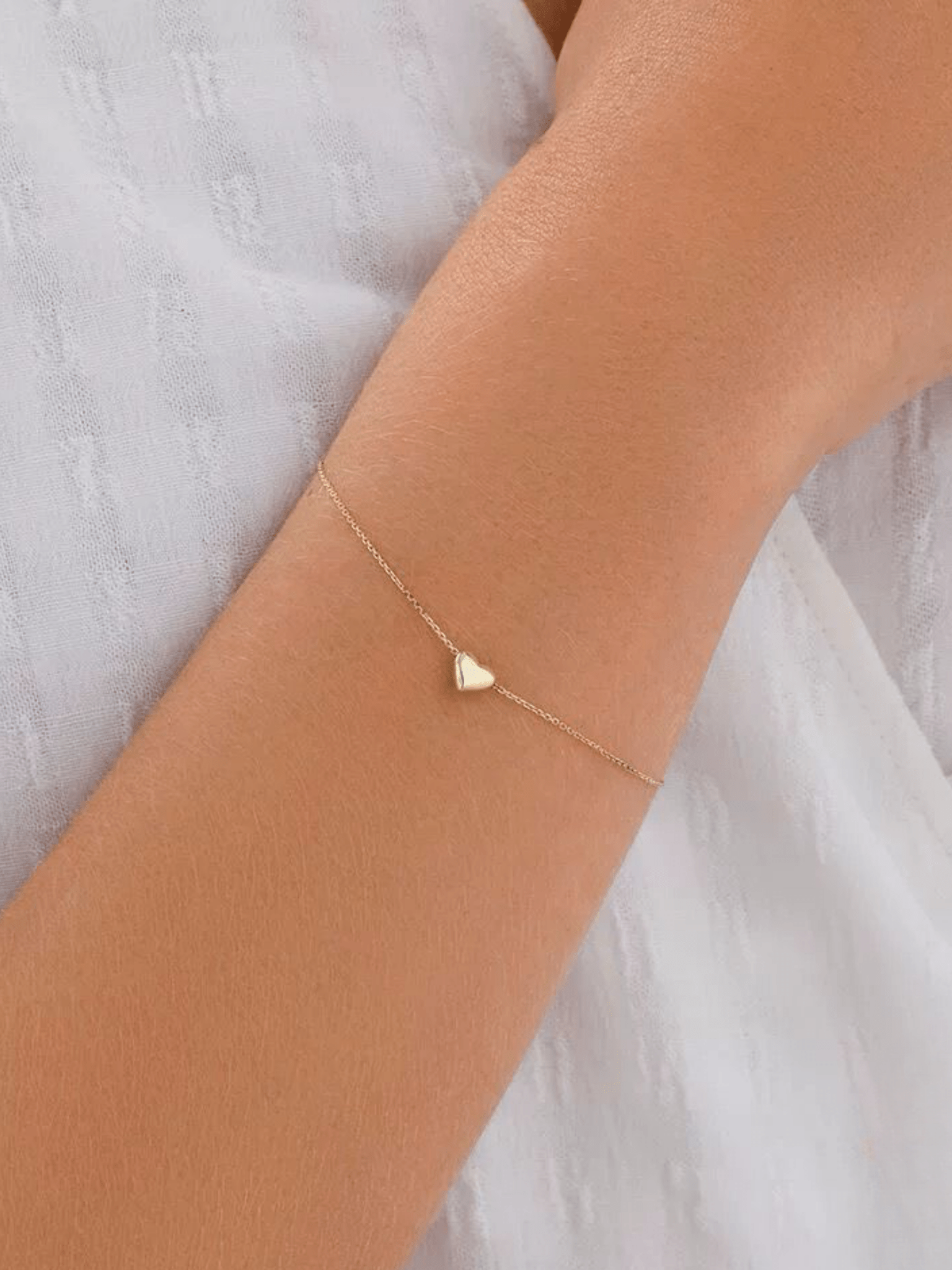 L'AMOUR Heart Chain Sterling Silver Bracelet - Minimalist Lab