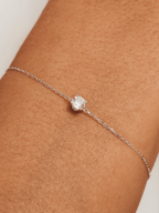 RAY Solitaire Diamond Sterling Silver Bracelet - Minimalist Lab