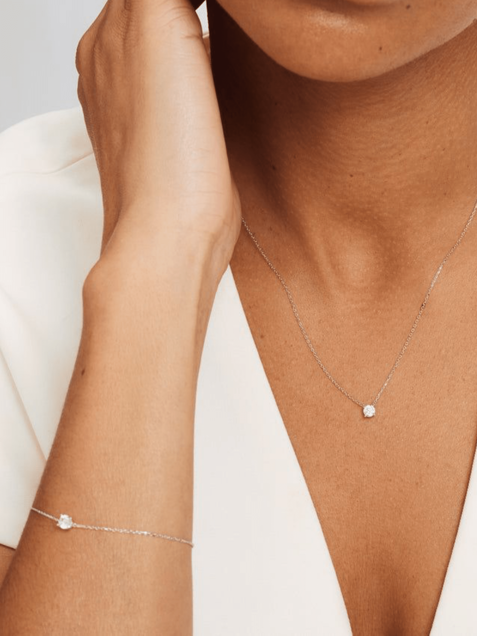 RAY Solitaire Diamond Sterling Silver Bracelet - Minimalist Lab