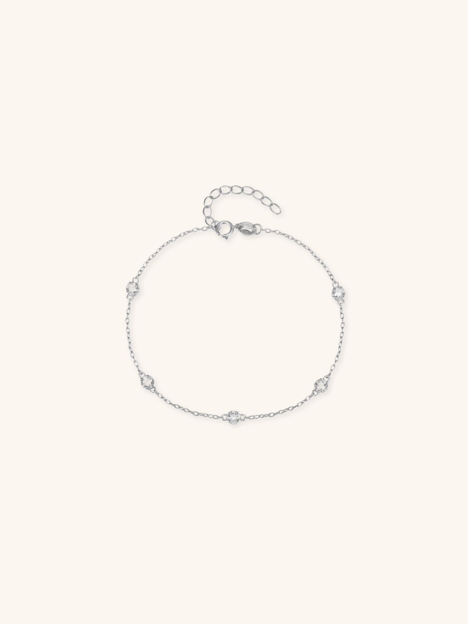 DEVON Diamond Radiance Sterling Silver Bracelet - Minimalist Lab