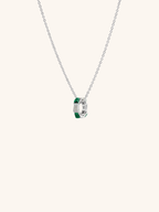 THEO Malachite Ring Pendant Sterling Silver Necklace - Minimalist Lab