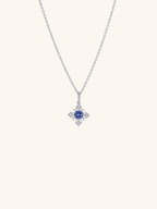 CRYSTAL Diamond Snowflake Sterling Silver Necklace - Minimalist Lab