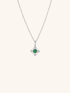 CRYSTAL Diamond Snowflake Sterling Silver Necklace - Minimalist Lab