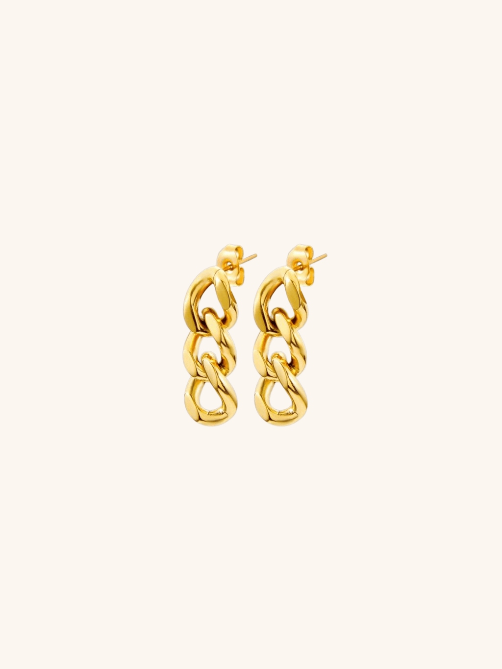 Curb Chain Stud Earrings - Minimalist Lab