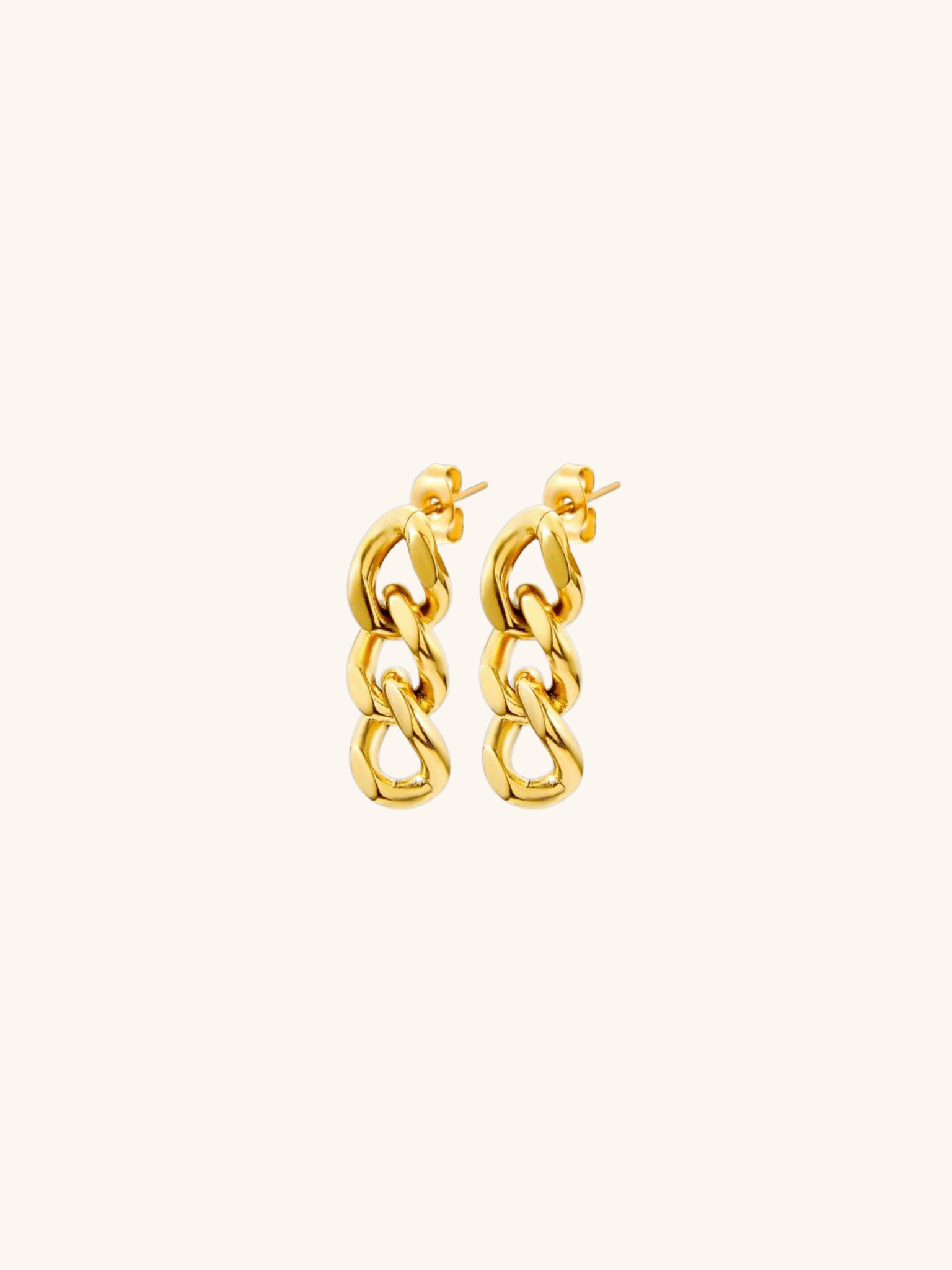 Curb Chain Stud Earrings - Minimalist Lab