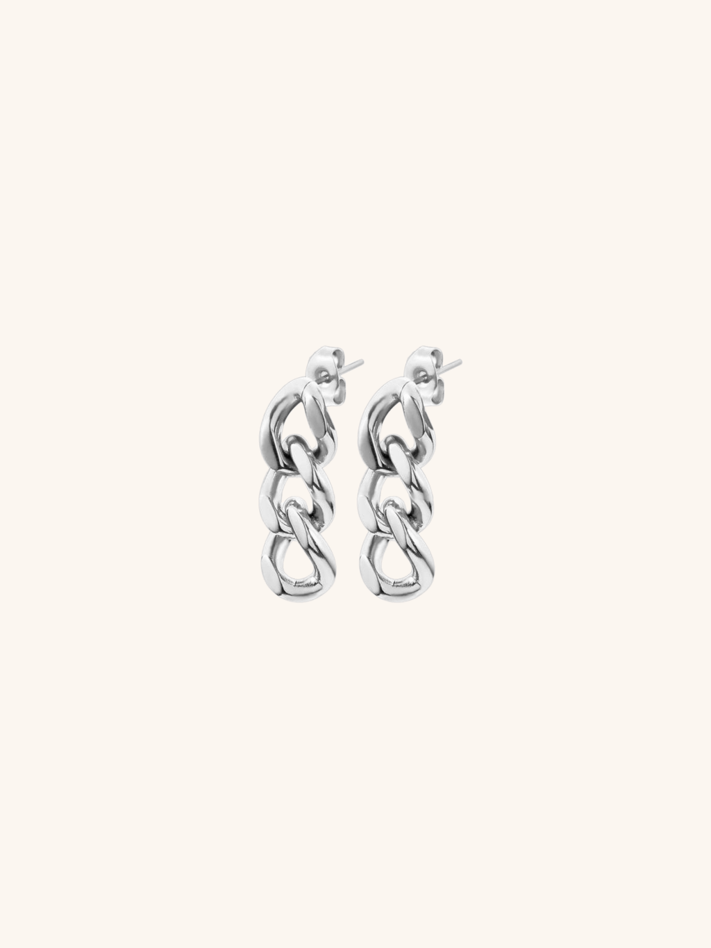 Curb Chain Stud Earrings - Minimalist Lab