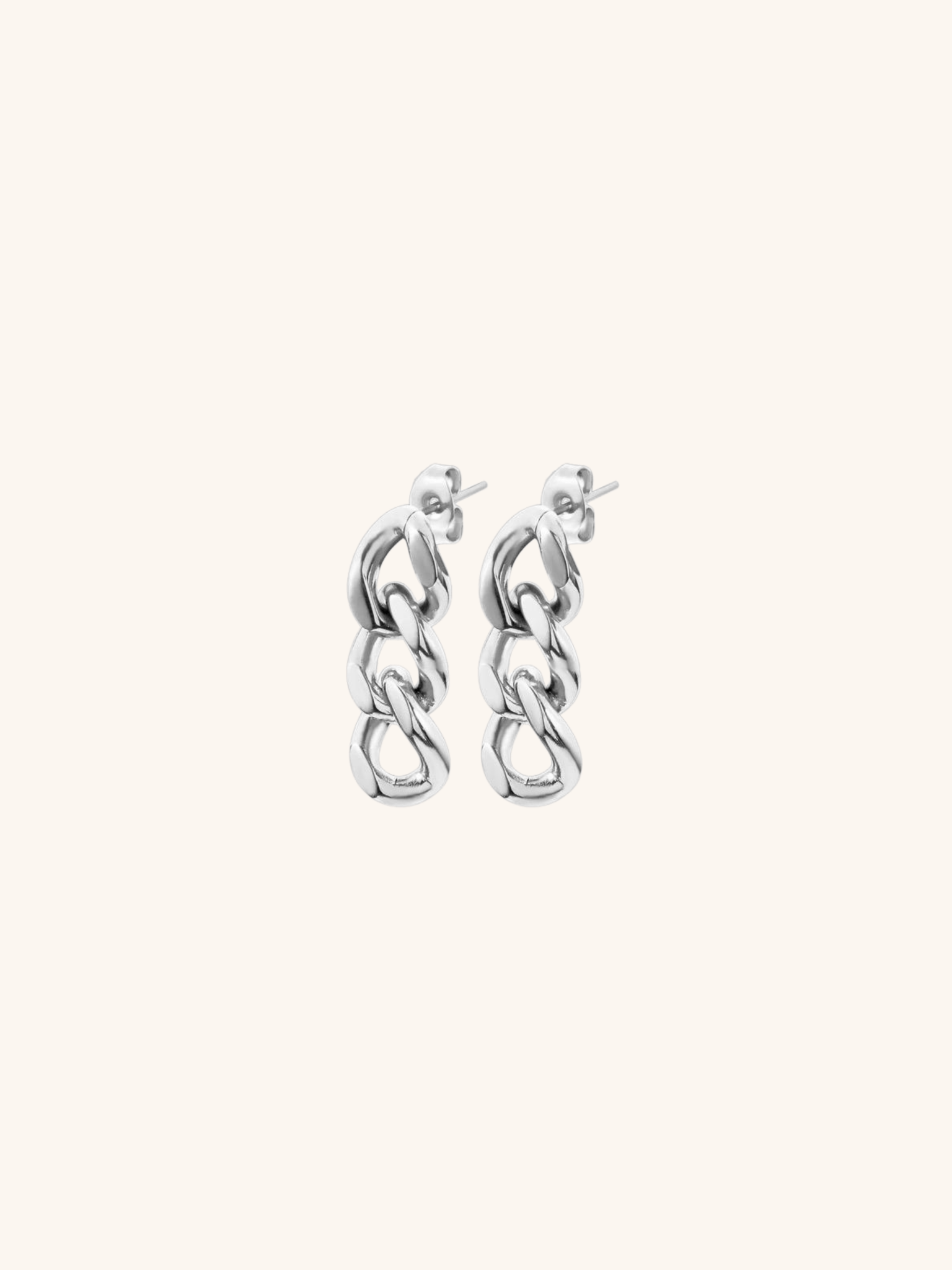 Curb Chain Stud Earrings - Minimalist Lab