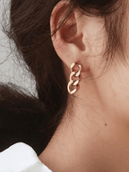 Curb Chain Stud Earrings - Minimalist Lab