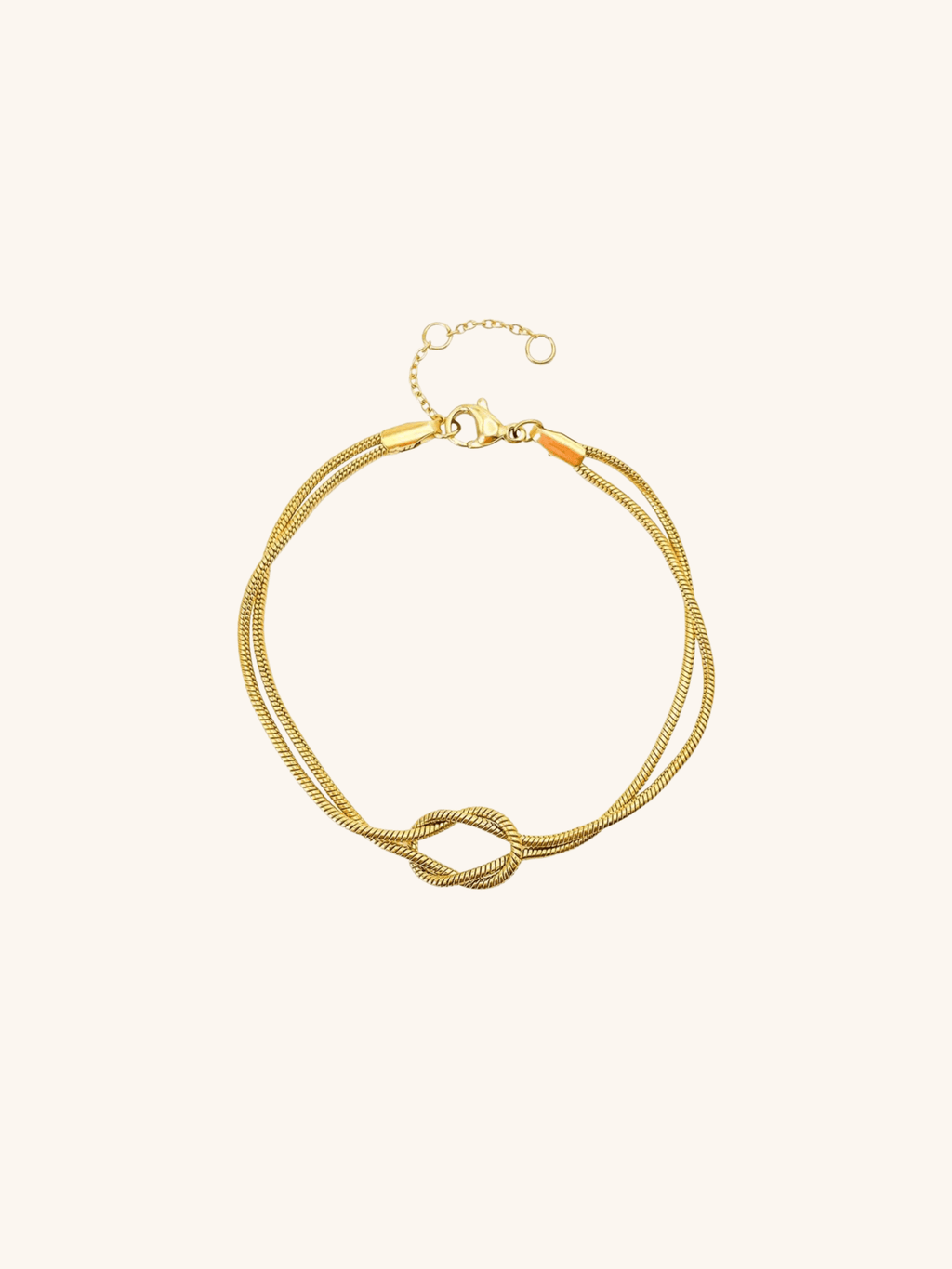 Double Knotted Snake Chain Bracelet - Minimalist Lab