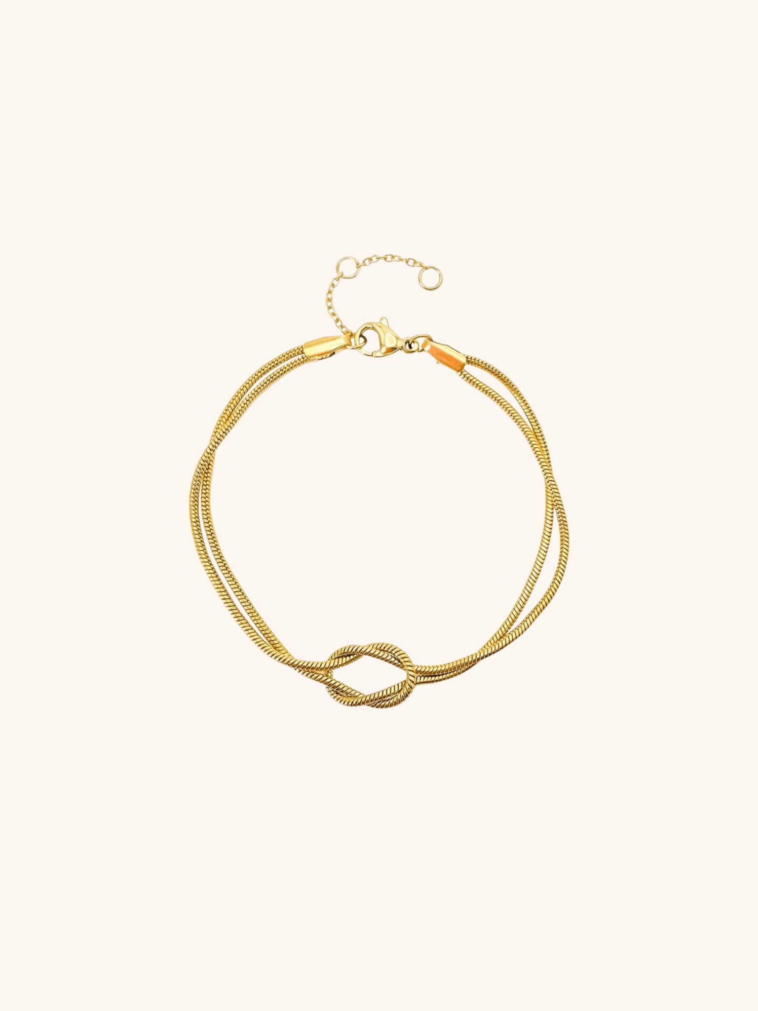Double Knotted Snake Chain Bracelet - Minimalist Lab