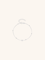 ROBIN Solitaire Beaded Chain Sterling Silver Bracelet - Minimalist Lab