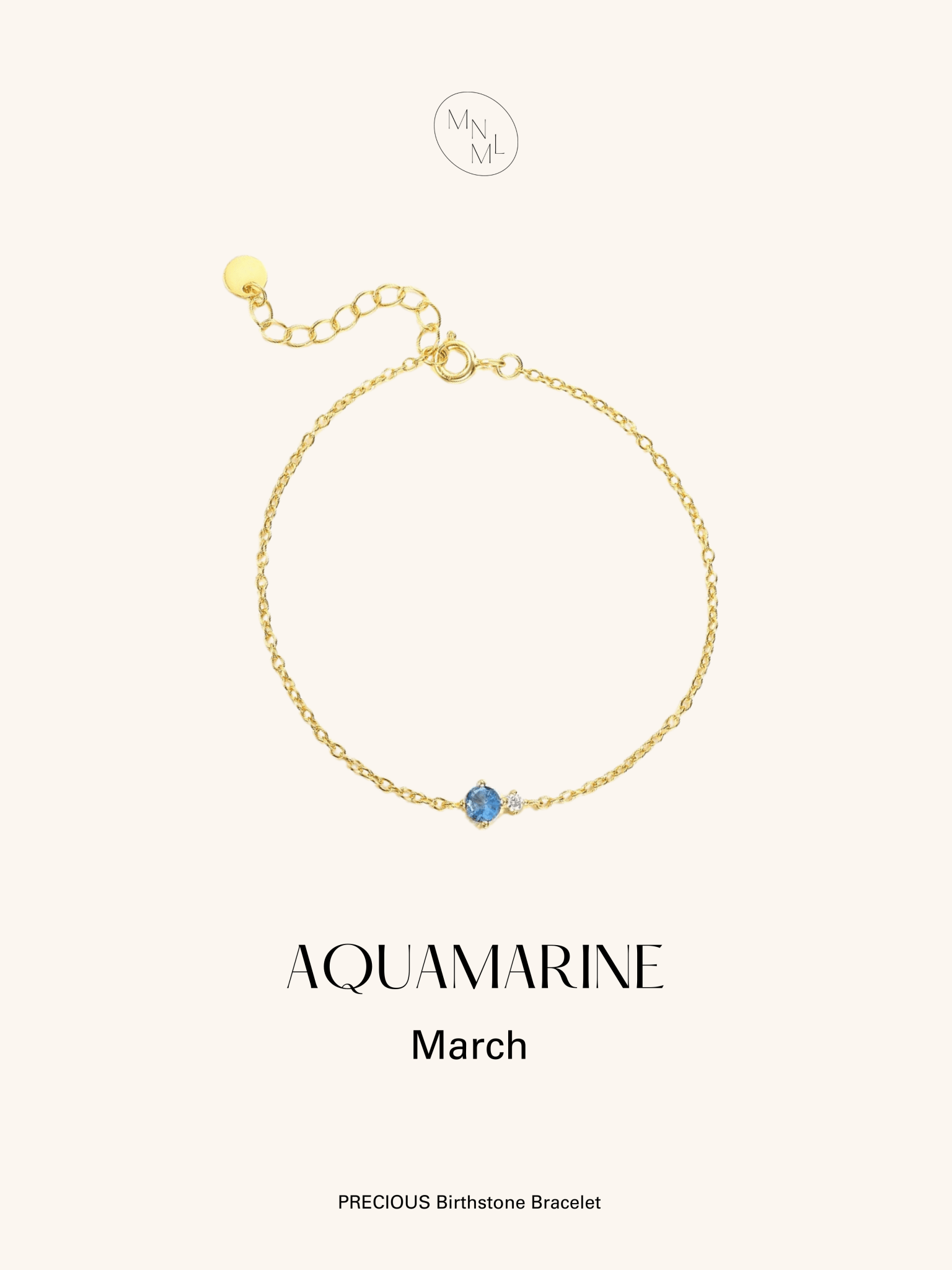 PRECIOUS Birthstone Sterling Silver Bracelet - Minimalist Lab