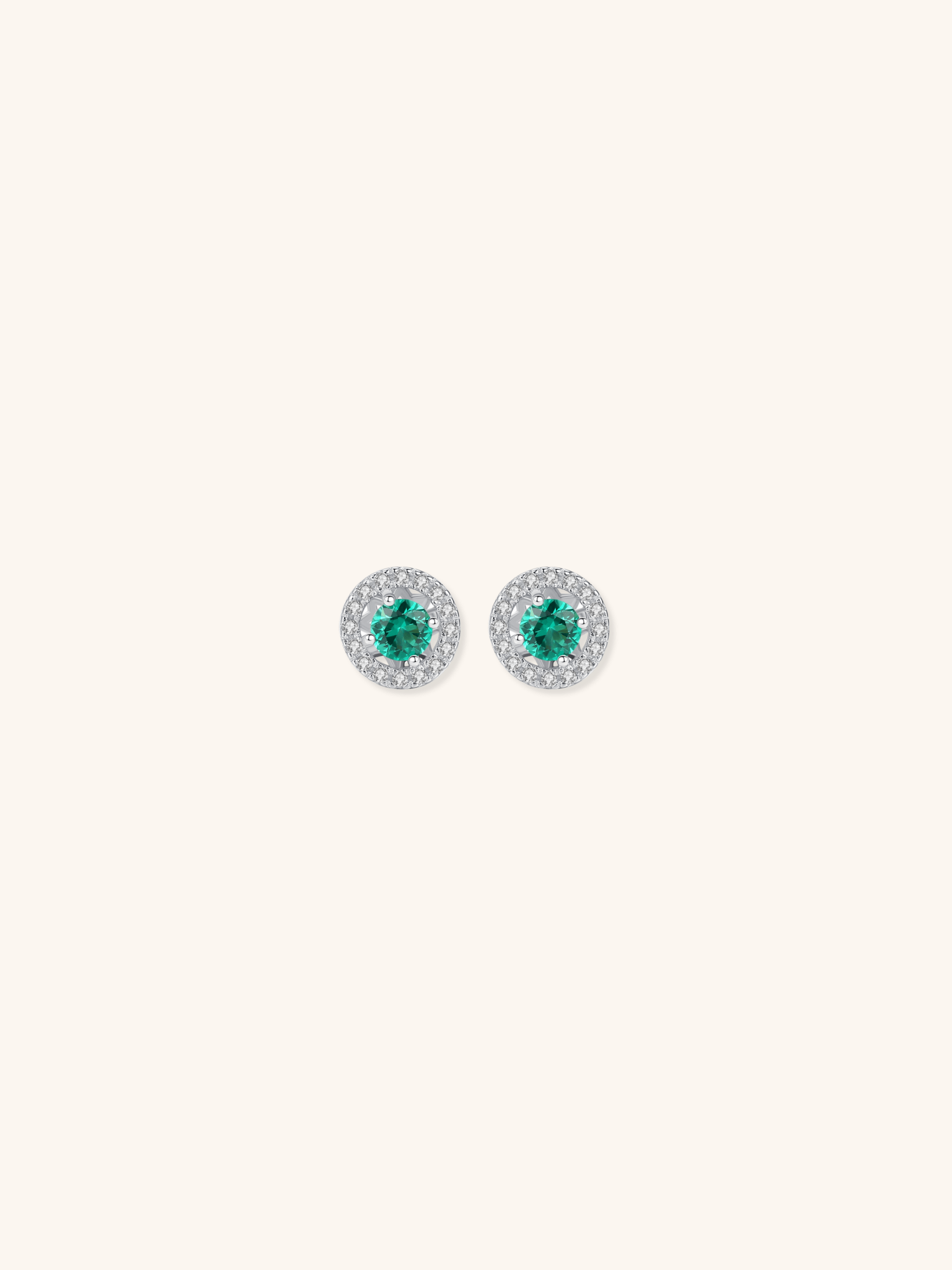 SHERYL Pavé Diamond Sterling Silver Earstuds - Minimalist Lab