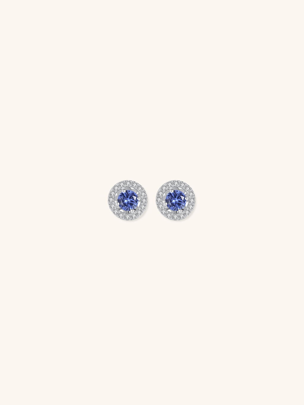 SHERYL Pavé Diamond Sterling Silver Earstuds - Minimalist Lab