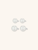 MEGHAN Pearl Sterling Silver Ear Studs - Minimalist Lab