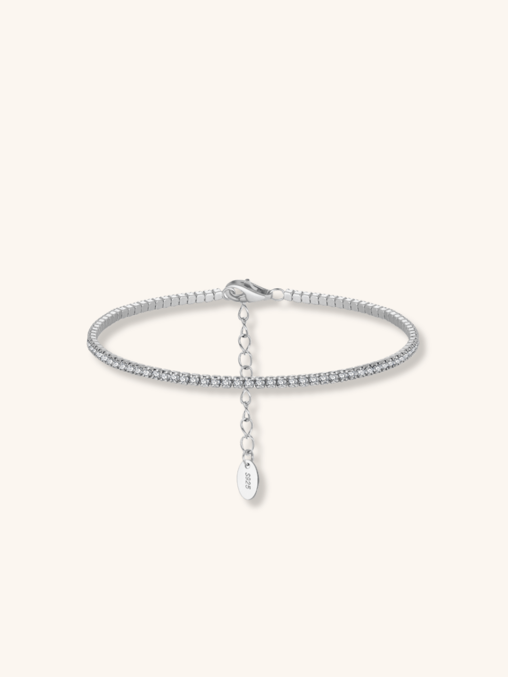 SERENA Full Tennis Sterling Silver Bracelet - Minimalist Lab