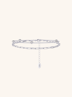 REMY Paperclip Bead Chain Sterling Silver Bracelet - Minimalist Lab