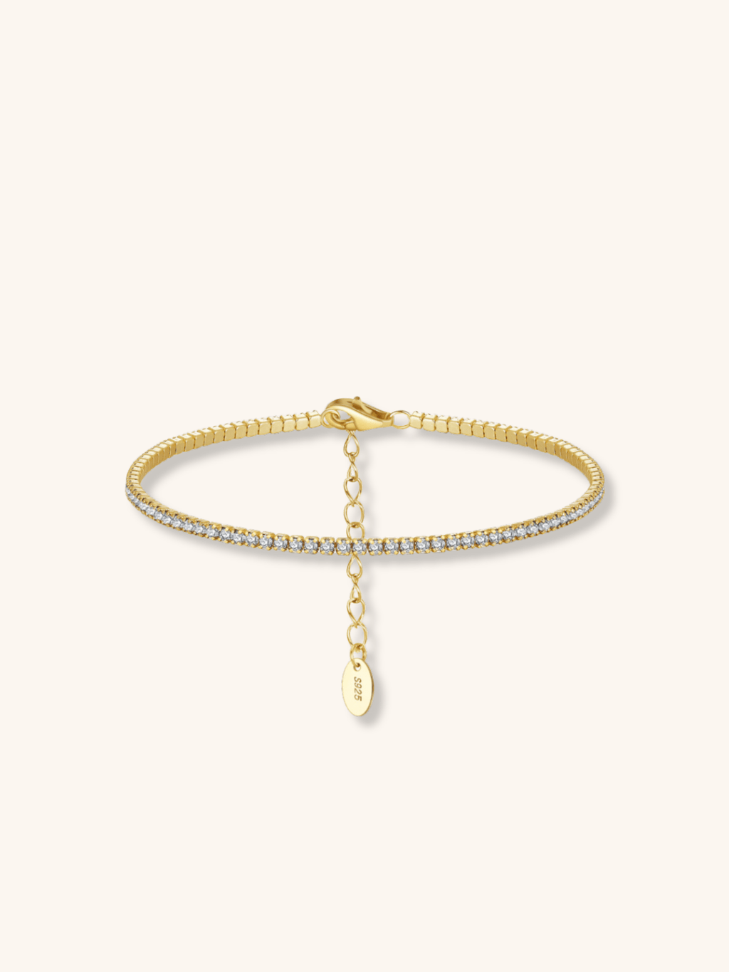 SERENA Full Tennis Sterling Silver Bracelet - Minimalist Lab