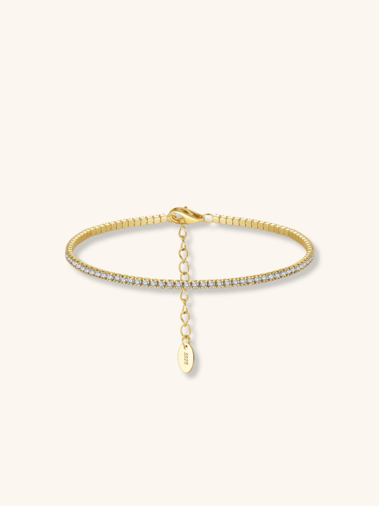 SERENA Full Tennis Sterling Silver Bracelet - Minimalist Lab