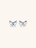 EMERSON Butterfly Diamond Sterling Silver Ear Studs - Minimalist Lab