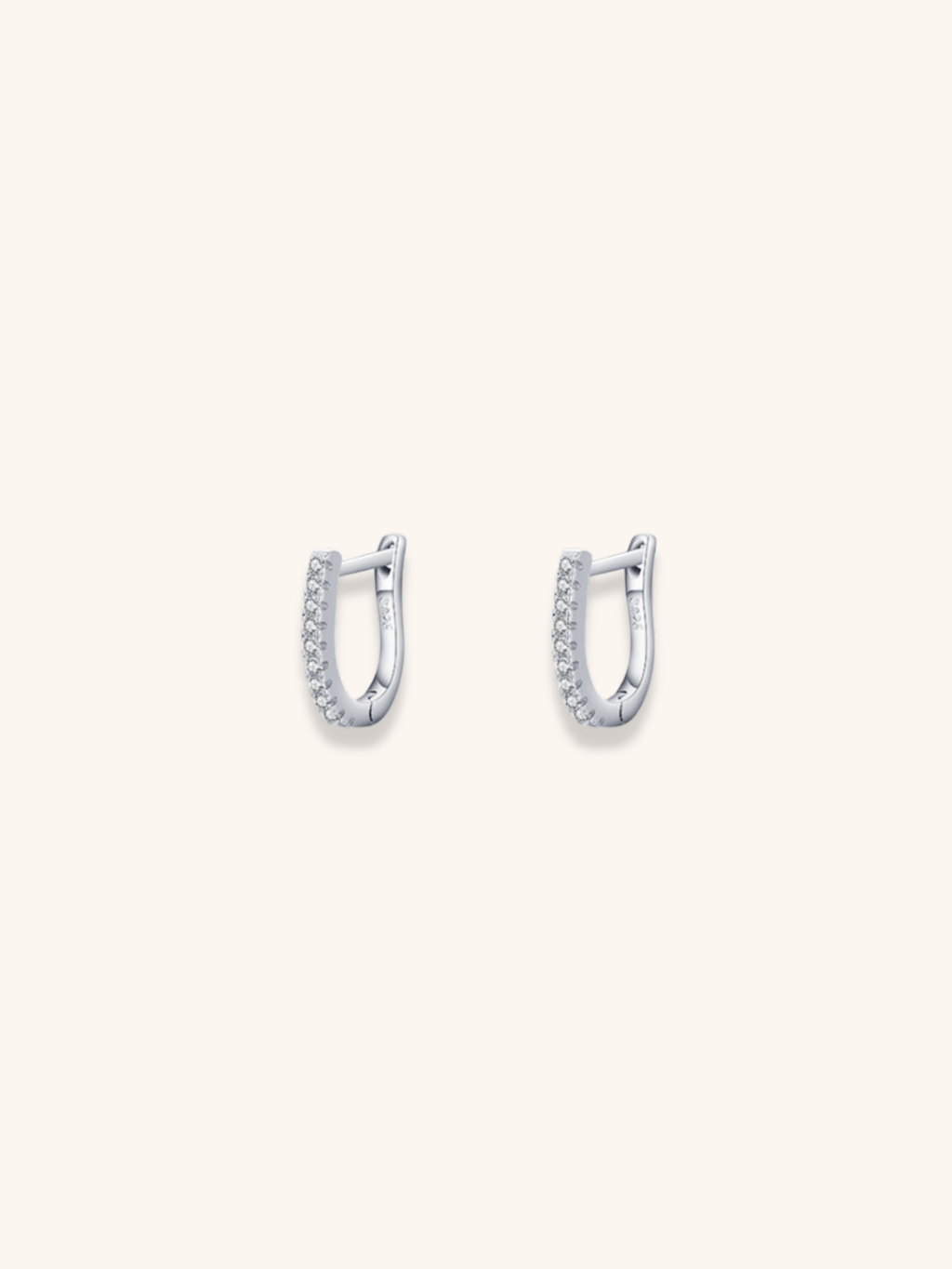 AVERY U - Shaped Sterling Silver Ear Hoops - Minimalist Lab