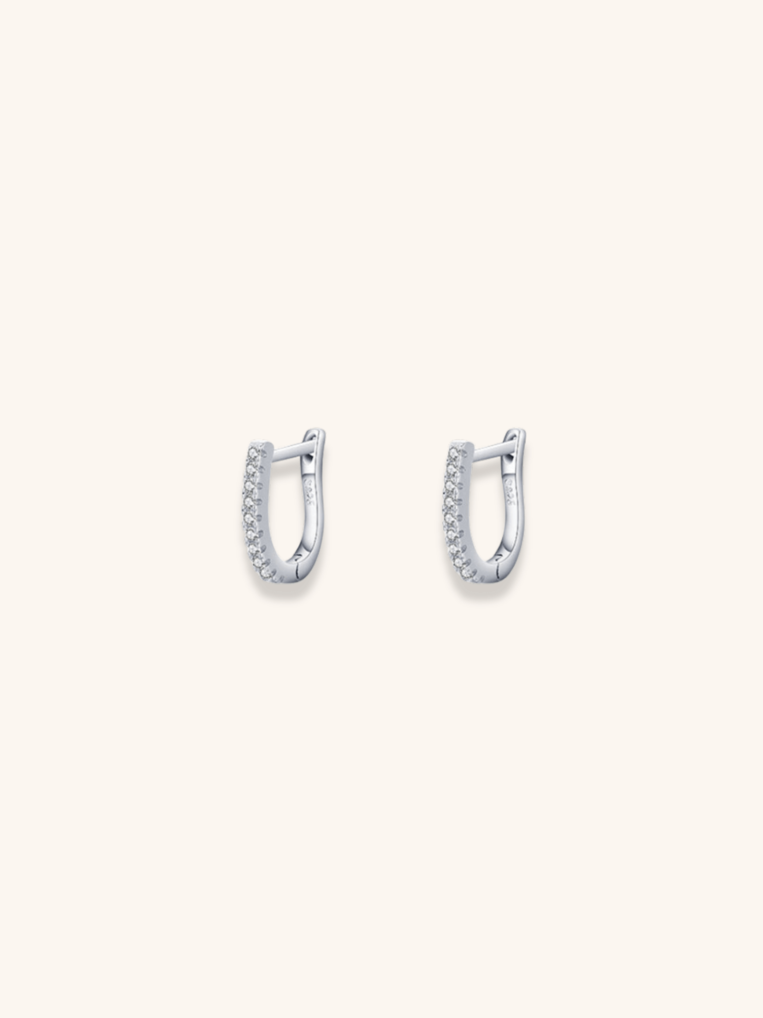AVERY U - Shaped Sterling Silver Ear Hoops - Minimalist Lab