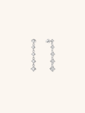 COREY Cascade Diamond Sterling Silver Ear Studs - Minimalist Lab
