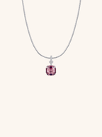 SYLVIE Morganite Gemstone Sterling Silver Necklace - Minimalist Lab