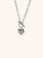 Toggle Heart Cable Chain Engravable Necklace - Minimalist Lab