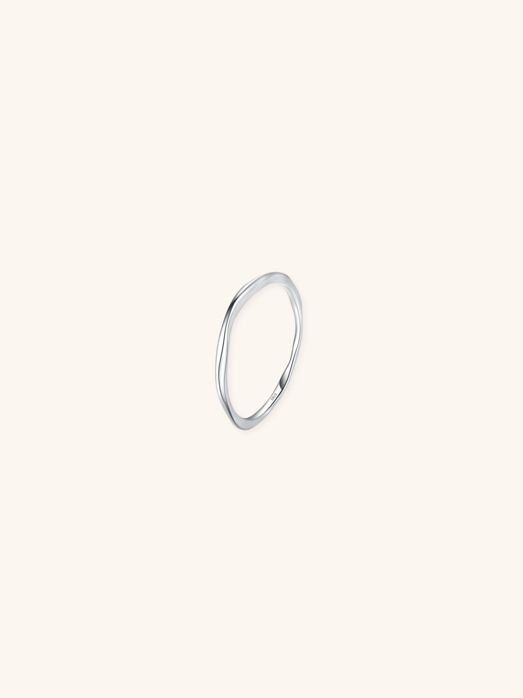 BREEZE Wavy Sterling Silver Ring - Minimalist Lab