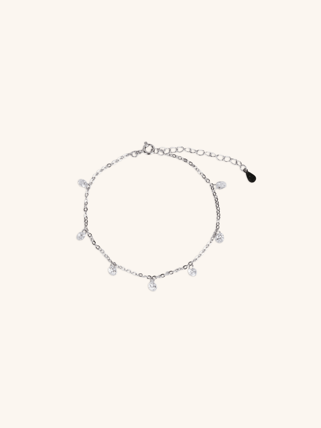 BLISS Dangling Diamonds Sterling Silver Bracelet - Minimalist Lab