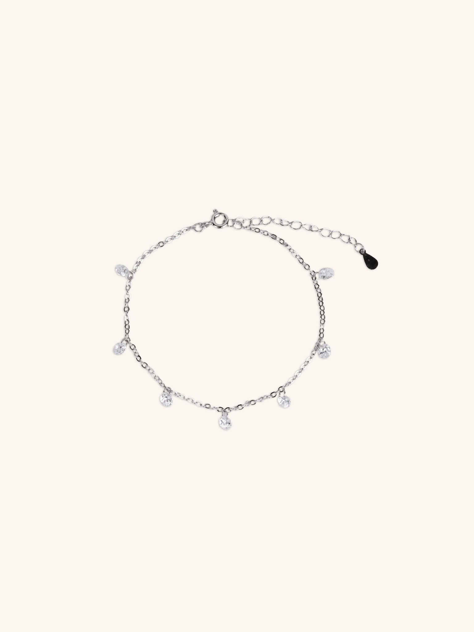 BLISS Dangling Diamonds Sterling Silver Bracelet - Minimalist Lab