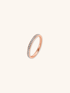 Pave Diamond Stainless Steel Ring - Minimalist Lab