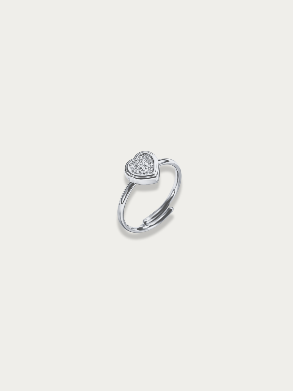 Brilliant Marie CZ Heart Adjustable Ring