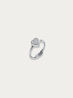 Brilliant Marie CZ Heart Adjustable Ring