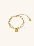 MNML x Zee Avi Hibiscus Flower Layered Bracelet - Minimalist Lab