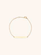 Cable Chain Engravable Plate Bracelet - Minimalist Lab
