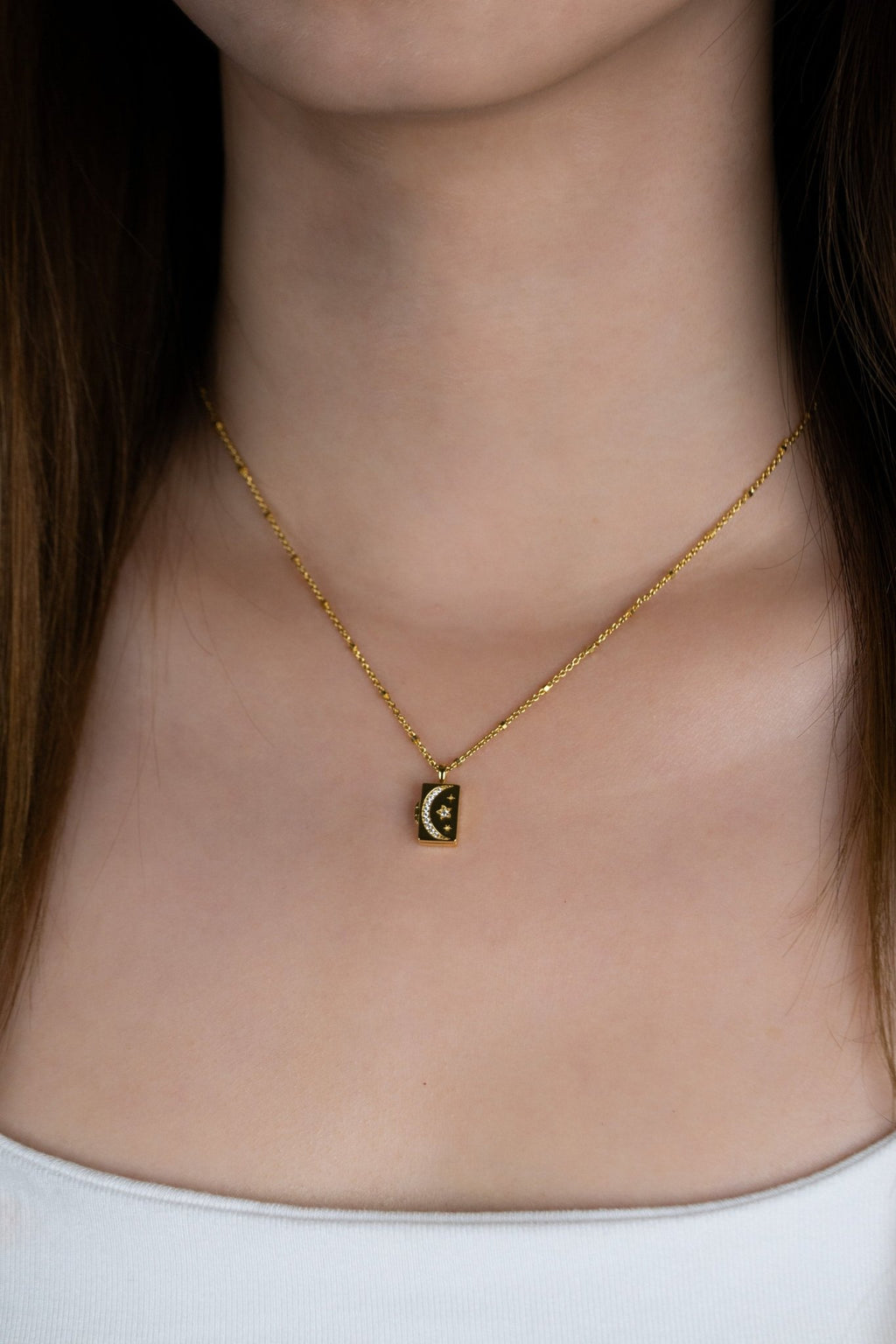 CALLISTA Galatic Locket Sterling Silver Necklace - Minimalist Lab