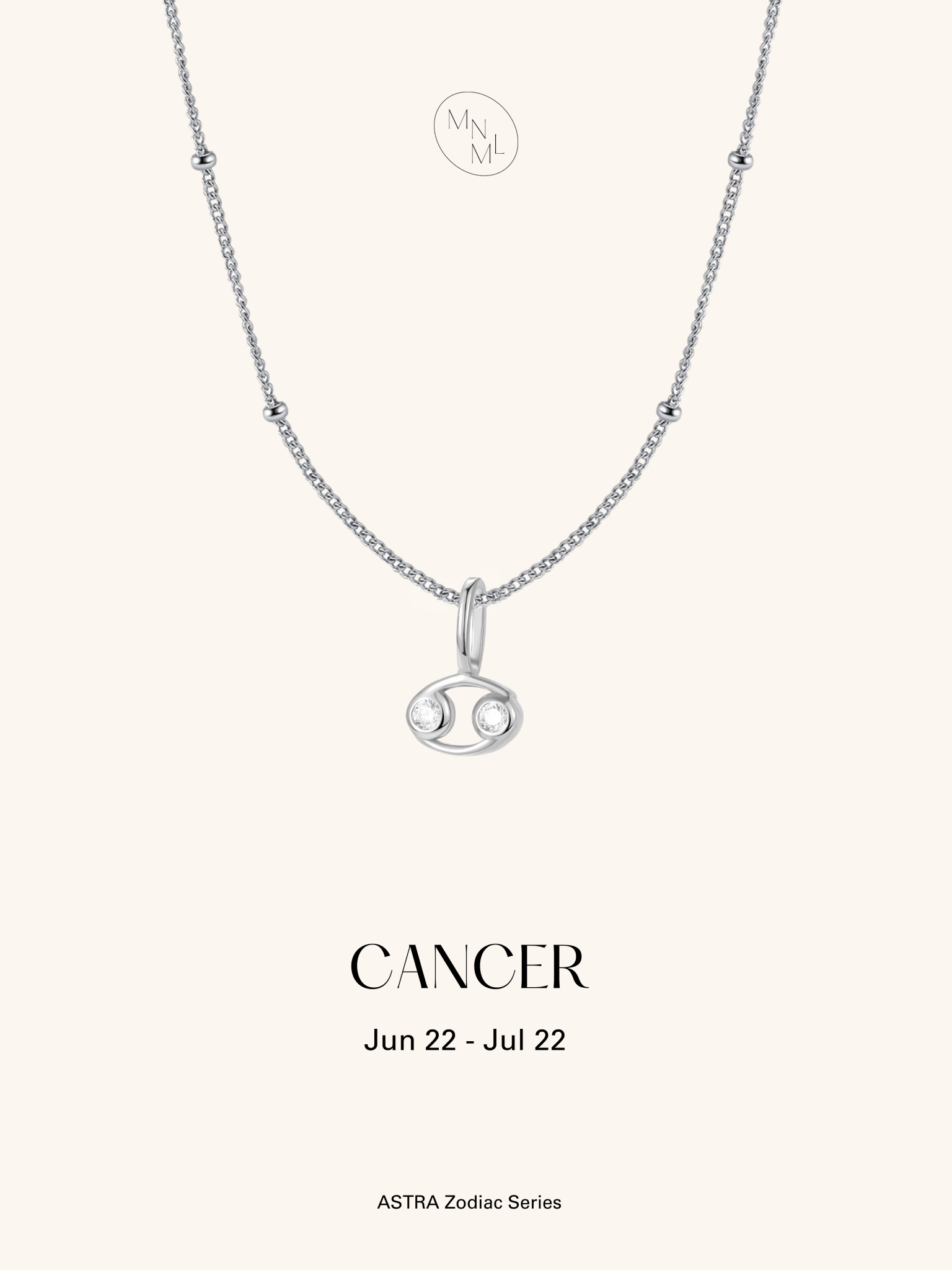 ASTRA Zodiac Sterling Silver Necklace - Minimalist Lab