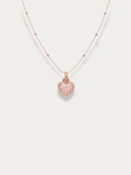Cara Pink Zircon Heart Necklace