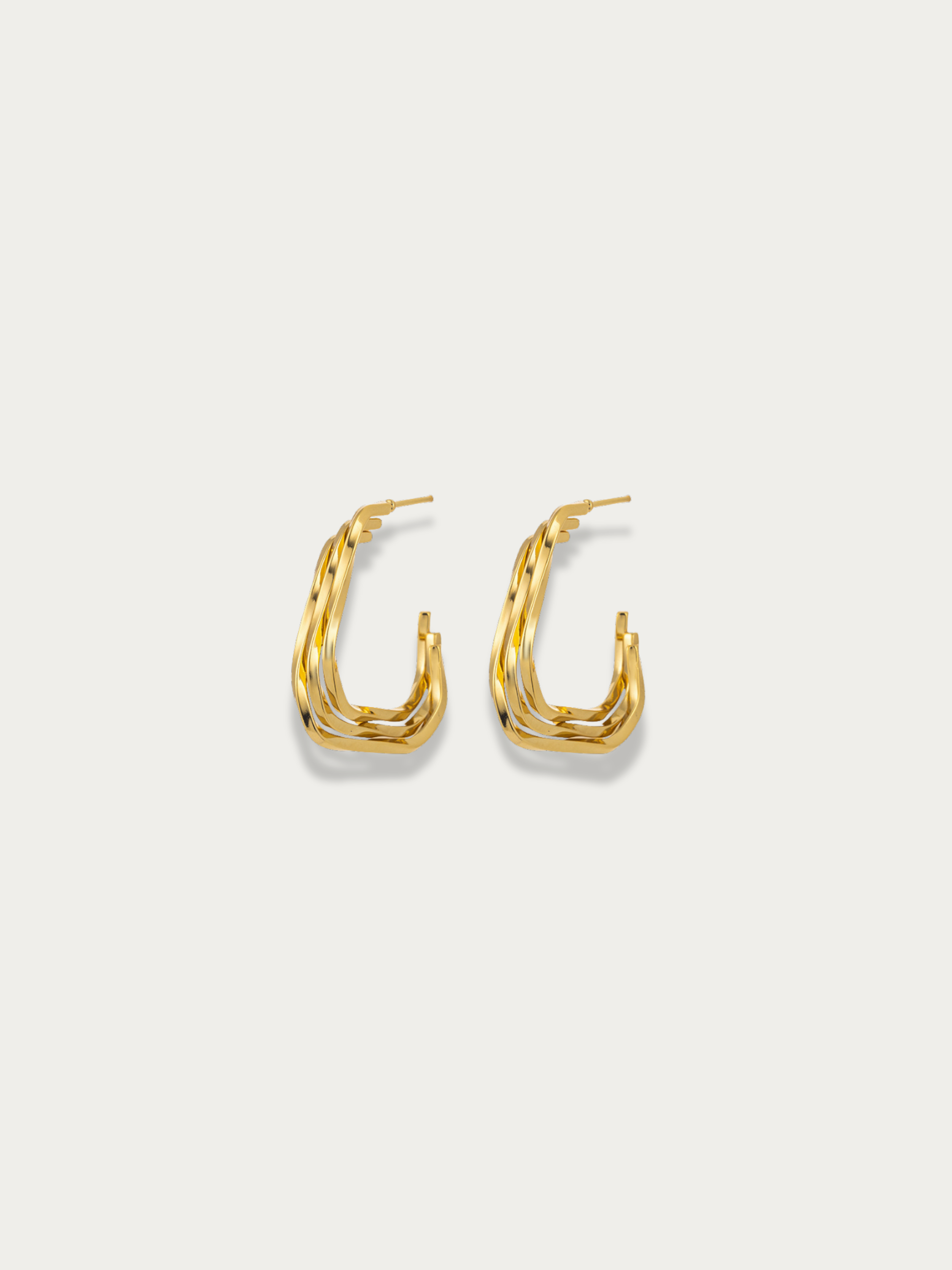 cheyenne sculpt layered hoop earrings
