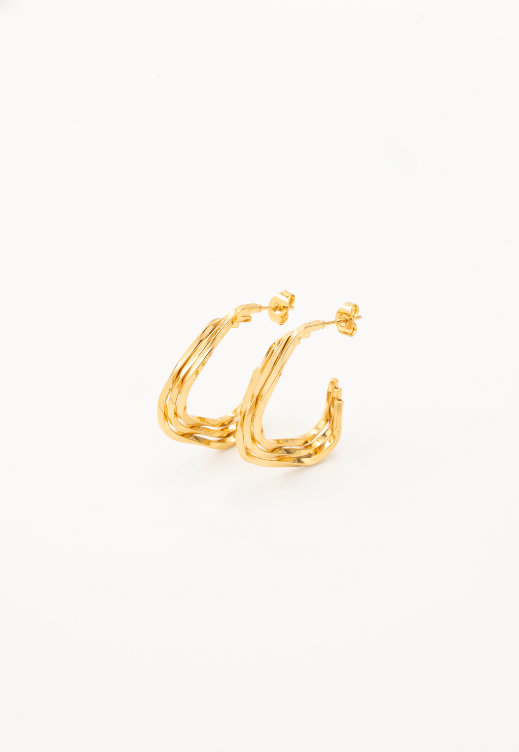 layered hoop earrings gold
