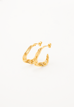 layered hoop earrings gold