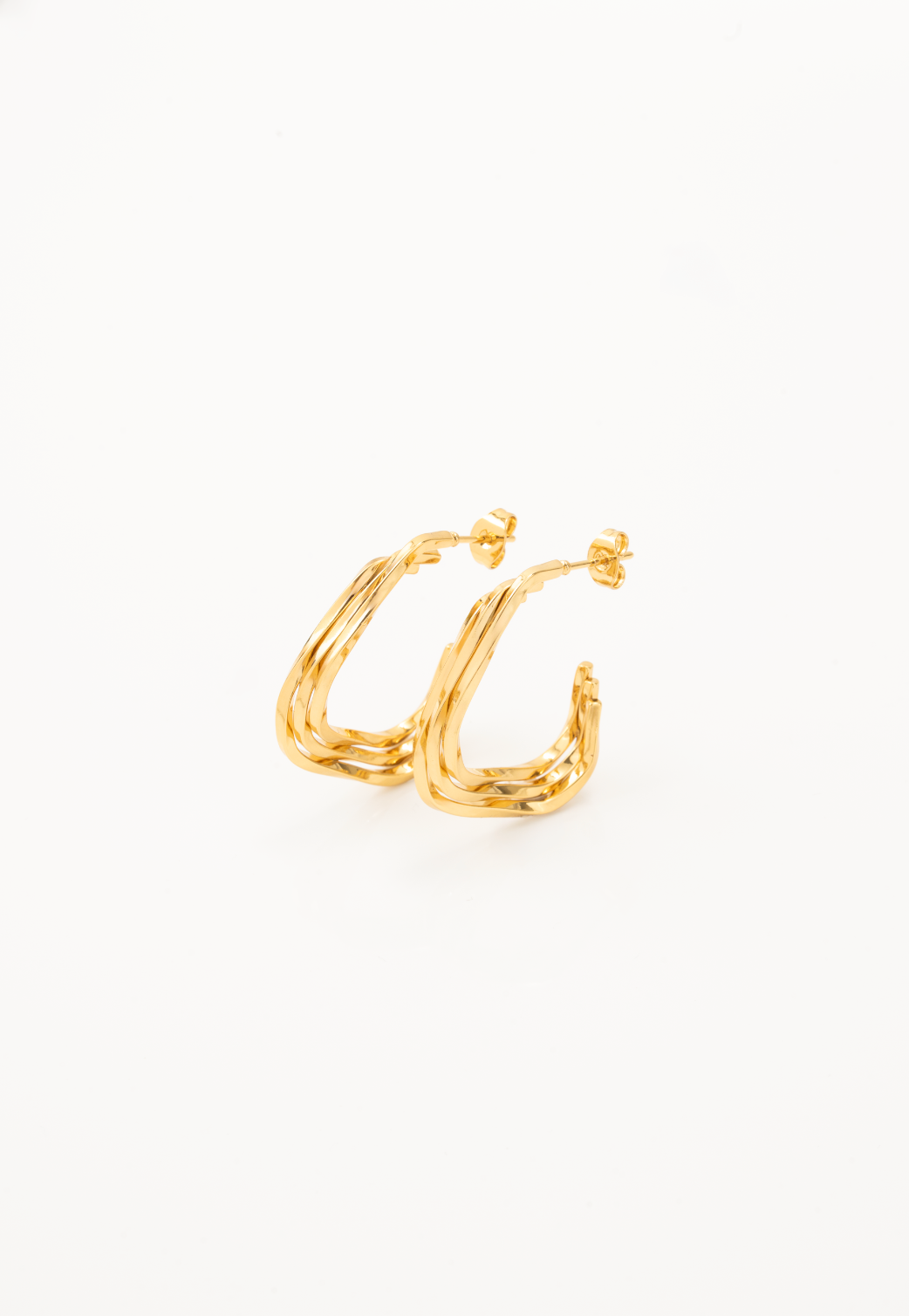 layered hoop earrings gold